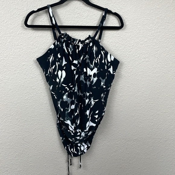 New Magicsuit Dreamstate Babs Tankini Top Swim Modest Black White Abstract 16 - Picture 4 of 13
